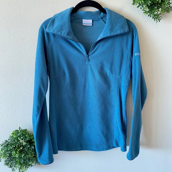 Columbia 1/4 zip blue fleece pullover jacket - Picture 1 of 5